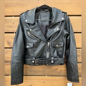 NWT Blanknyc ‘For Keeps’ Faux Leather Moto Jacket, black, size Small.